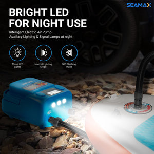 Seamax Best Portable SUP16DB Electric Air Pump Max 16PSI, Double Stage built for Fast Speed and High Pressure