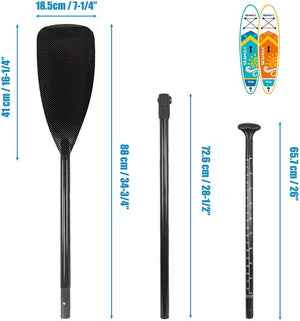 Seamax Carbon Fiber Adjustable SUP Paddle 65'-85' for Stand Up Paddle Board