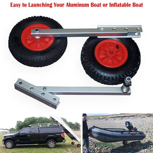 Juego de ruedas de lanzamiento Seamax EZ Load Boat para bote inflable y bote de aluminio, con neumático de 12 "y 2 posiciones de altura