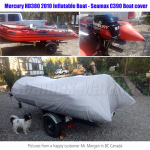 Inflatable Boat Cover, C Series for Beam 5.3-5.7ft, 5 Sizes fit Length 9.9-13.8ft